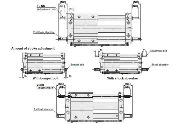 XINYI Brand CY1S Series Rodless cylinder