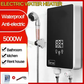 Electric Tankless Water Heaters 5000W 220V Intelligent Instantaneous Water Heater Instant Water Heating Fast 3 second Hot Shower
Electric Tankless Water Heaters 5000W 220V Intelligent Instantaneous Water Heater Instant Water Heating Fast 3 second Hot Shower