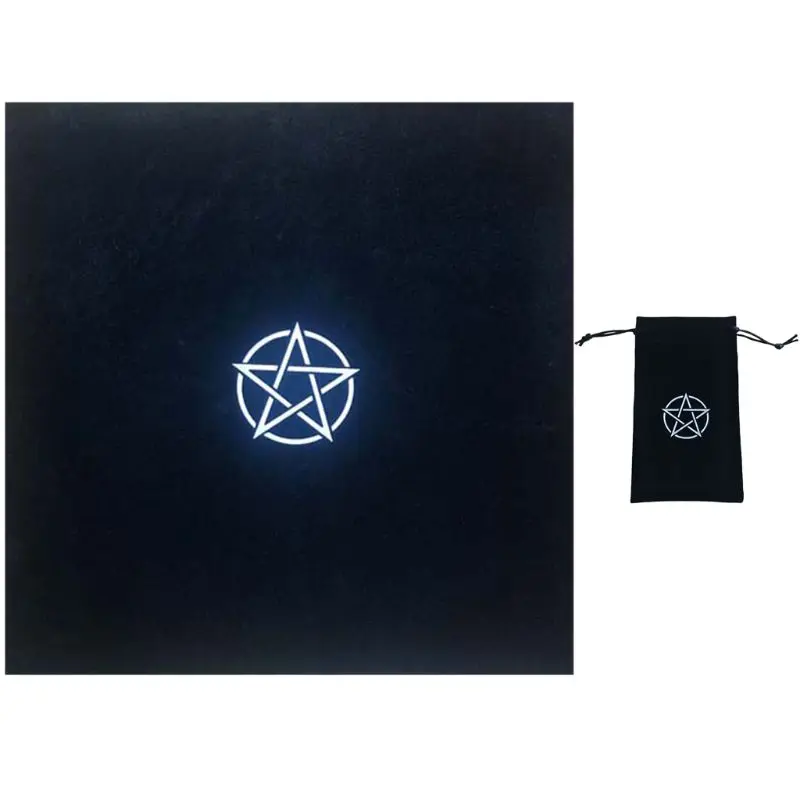 Pentagrams Tarots Tablecloth with Bag Velvet Altar Tarots Cloth Divination Astrology Board Game Pentacles Vintage Card Pad
Pentagrams Tarots Tablecloth with Bag Velvet Altar Tarots Cloth Divination Astrology Board Game Pentacles Vintage Card Pad
