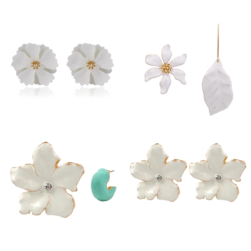 Korean Style Cute Flower Stud Earrings for Women ZA 2019 Fashion Sweet Statement White Spray Paint Earring Femme Brinco Jewelry
Korean Style Cute Flower Stud Earrings for Women ZA 2019 Fashion Sweet Statement White Spray Paint Earring Femme Brinco Jewelry