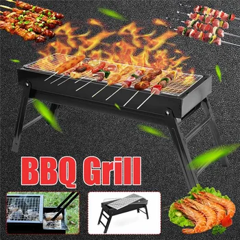 

60.5X22X37cm BBQ Grill Portable Drawer Charcoal Grill for Camping BBQ Separate detachable folding BBQ Grill Easily Cleaned