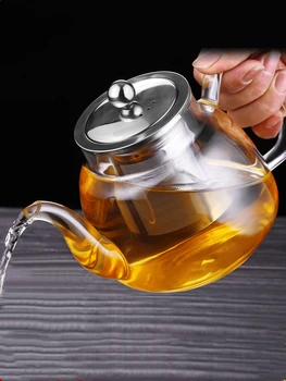 Glass Stainless Steel Teapot with Soaking Filter Cover Heat-resistant Thickened High Handle Teapot Kettle Home Office Tea Set
Glass Stainless Steel Teapot with Soaking Filter Cover Heat-resistant Thickened High Handle Teapot Kettle Home Office Tea Set