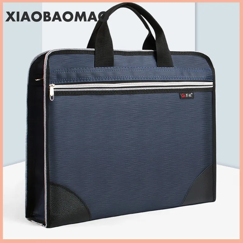 Portable A4 file bag zipper multi-layer business men handbag briefcase canvas office conference bag Increase size
Portable A4 file bag zipper multi-layer business men handbag briefcase canvas office conference bag Increase size