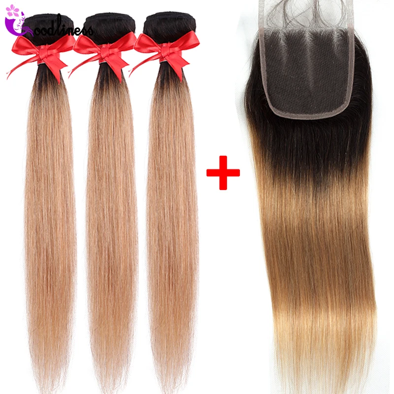 Goodliness Ombre Bundles with Closure 1B/27 Blonde Ombre Peruvian Hair Weave Straight Human Hair 3 Bundles With Closure Remy
Goodliness Ombre Bundles with Closure 1B/27 Blonde Ombre Peruvian Hair Weave Straight Human Hair 3 Bundles With Closure Remy