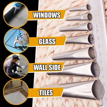 14 PCS Caulking Silicone Sealant Nozzle Glue Remover Scraper Caulking Nozzle Waterproof Glass Wall Repair
14 PCS Caulking Silicone Sealant Nozzle Glue Remover Scraper Caulking Nozzle Waterproof Glass Wall Repair