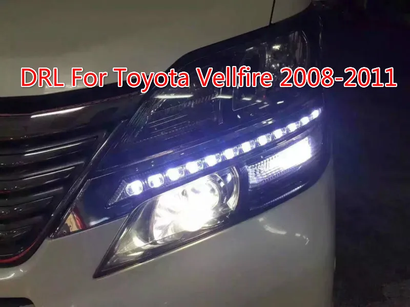 Car Flashing 2PCS DRL For Toyota Vellfire 2008 2009 2010 2011 LED DRL Daytime Running Lights Daylight Waterproof Turn Signal 
Car Flashing 2PCS DRL For Toyota Vellfire 2008 2009 2010 2011 LED DRL Daytime Running Lights Daylight Waterproof Turn Signal