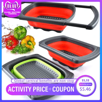 Silicone Collapsible Over The Sink Retractable Colander With Handle Kitchen Folding Strainer Bowls Drain water filter basket
Silicone Collapsible Over The Sink Retractable Colander With Handle Kitchen Folding Strainer Bowls Drain water filter basket