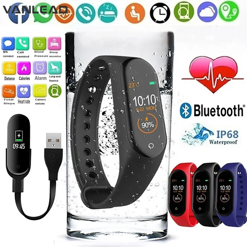 Lerbyee Sport Fitness Tracker M4 Smart Heart Rate Monitor Bracelet Calorie Waterproof IP67 Smart Band Fashion Watch for IOS
Lerbyee Sport Fitness Tracker M4 Smart Heart Rate Monitor Bracelet Calorie Waterproof IP67 Smart Band Fashion Watch for IOS