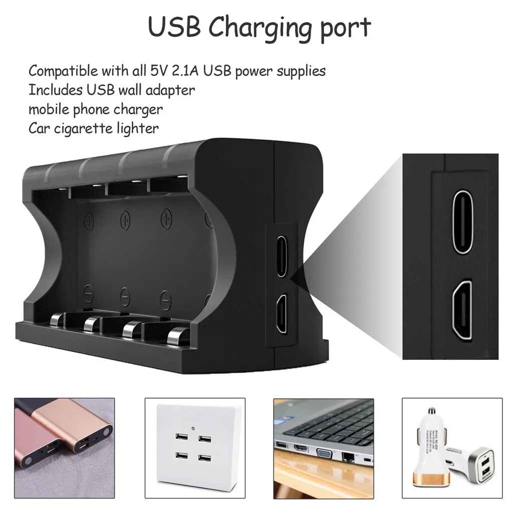 Универсальный зарядный usb кабель типа C пауэрбанк с 8 отсеками для CR123A Rea зарядное