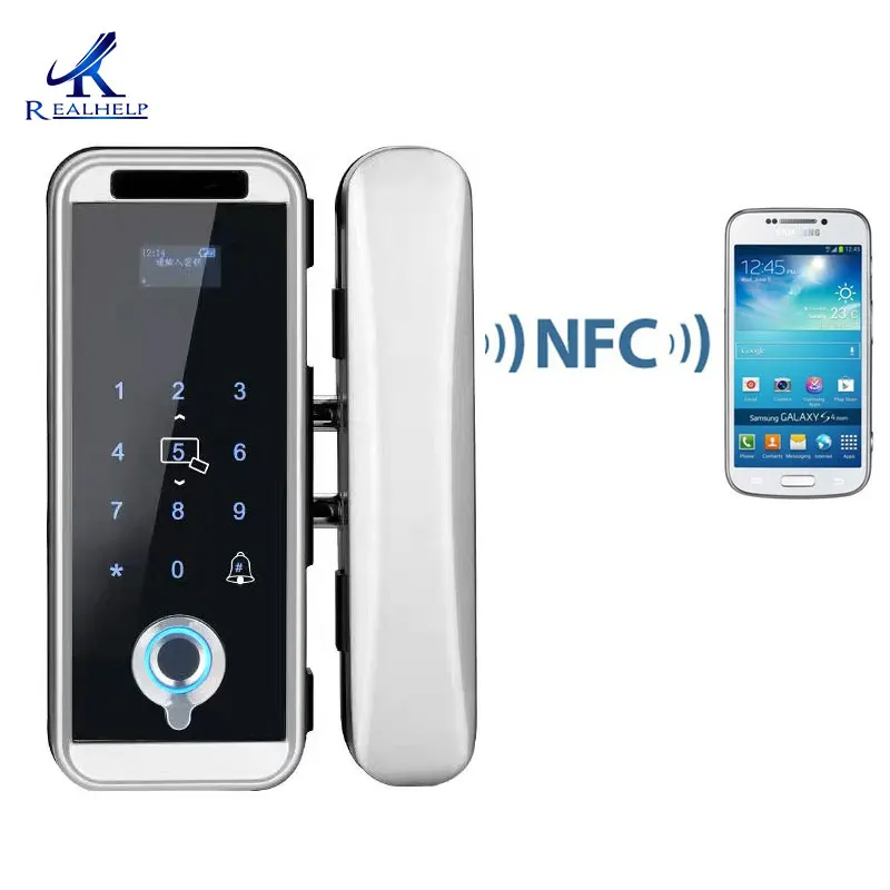 NFC Smart Lock Drilling Free Office Glass Door Lock Fingerprint Code Lock Home Security Electronic Door Lock
NFC Smart Lock Drilling Free Office Glass Door Lock Fingerprint Code Lock Home Security Electronic Door Lock