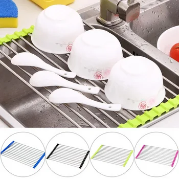 Large Over the Sink Roll-Up Dish Drying Rack Pan Food Fruit Drainer Mat Over Sink Tableware Bowl Drying Rack Kitchen Organizer
Large Over the Sink Roll-Up Dish Drying Rack Pan Food Fruit Drainer Mat Over Sink Tableware Bowl Drying Rack Kitchen Organizer