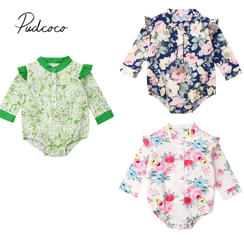 2019 Baby Spring Autumn Clothing Newborn Baby Girl Top Floral Fly Long Sleeve Bodysuit Jumpsuit Playsuit Floral Clothes Outfit
2019 Baby Spring Autumn Clothing Newborn Baby Girl Top Floral Fly Long Sleeve Bodysuit Jumpsuit Playsuit Floral Clothes Outfit