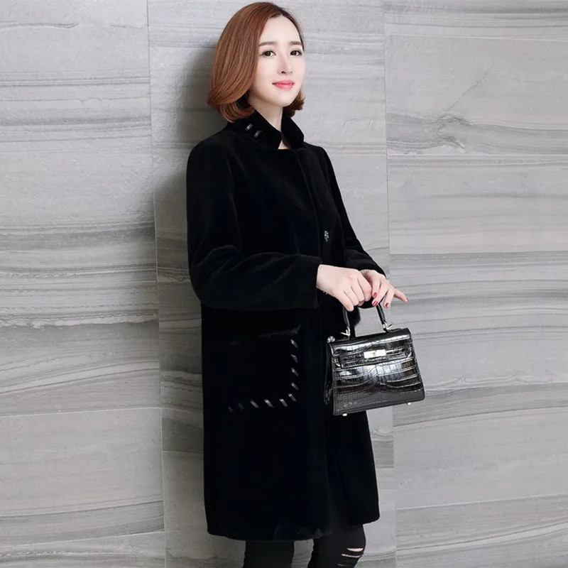 Winter Jacket Women Real Sheep Shearing Fur Coats Female Natural Wool Overcoat Mink Fur Pockets Spring Clothes LWL1381
Winter Jacket Women Real Sheep Shearing Fur Coats Female Natural Wool Overcoat Mink Fur Pockets Spring Clothes LWL1381