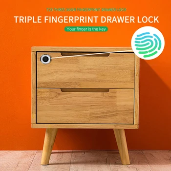 T23 Zinc Alloy Panel Fingerprint Drawer Lock Triple office drawer lock 3 in 1 drawer lock Fingerprint lock smart house home
T23 Zinc Alloy Panel Fingerprint Drawer Lock Triple office drawer lock 3 in 1 drawer lock Fingerprint lock smart house home
