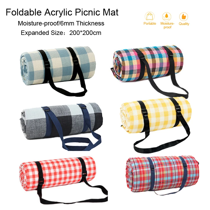 200*200cm Large Picnic Mat Foldable Yoga Mat Plush Camping Mattress Beach Blanket Plaid Sleeping Pad Moisture Proof &Portable
200*200cm Large Picnic Mat Foldable Yoga Mat Plush Camping Mattress Beach Blanket Plaid Sleeping Pad Moisture Proof &Portable