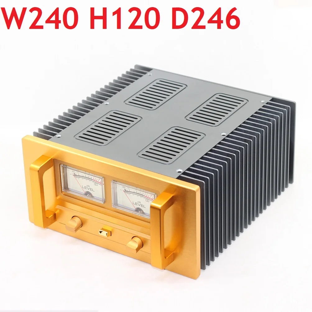 Golden Handle Design BZ-A15 With Level Meter Head Small Class A Amplifier Chassis Gold Panel DIY Case
Golden Handle Design BZ-A15 With Level Meter Head Small Class A Amplifier Chassis Gold Panel DIY Case