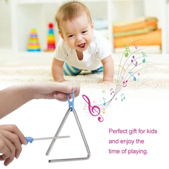 Triangle Musical Instruments Band Percussion Educational Musical Triangolo for Children Gift 
Triangle Musical Instruments Band Percussion Educational Musical Triangolo for Children Gift