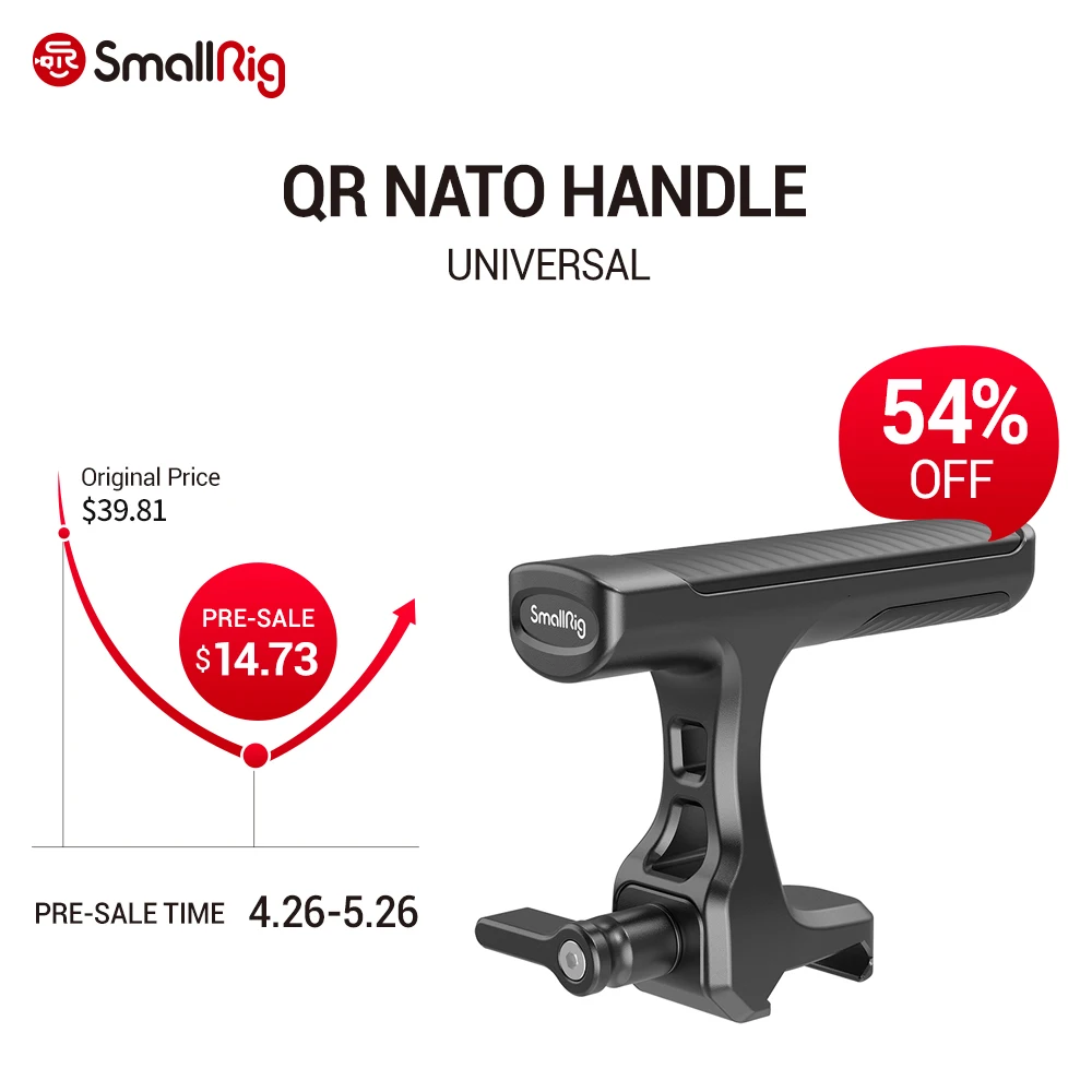 SmallRig Universal Quick Release Nato Hand Grip Mini Top Handle for Light-weight Cameras (NATO Clamp) for Sony A6400 A6600 2770
SmallRig Universal Quick Release Nato Hand Grip Mini Top Handle for Light-weight Cameras (NATO Clamp) for Sony A6400 A6600 2770