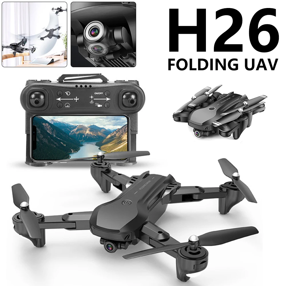 H26 RC Drone Optical Flow Positioning 4K HD Dual Camera Professional Aerial Photography Helicopter Foldable Quadcopter Toy
H26 RC Drone Optical Flow Positioning 4K HD Dual Camera Professional Aerial Photography Helicopter Foldable Quadcopter Toy