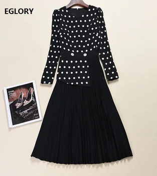 One Piece Dress 2020 Spring Fashion Style Women O-Neck Polka Dot Print Patchwork Long Sleeve Mid-Calf Pleated Dress Clothing
One Piece Dress 2020 Spring Fashion Style Women O-Neck Polka Dot Print Patchwork Long Sleeve Mid-Calf Pleated Dress Clothing