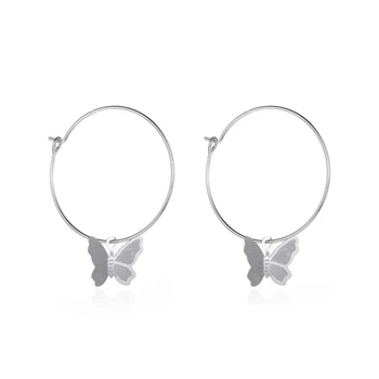 Blue Black Yellow Pink White Silver Plated Acrylic Butterfly Alloy Circle Fashion Hoop Earrings For Women
Blue Black Yellow Pink White Silver Plated Acrylic Butterfly Alloy Circle Fashion Hoop Earrings For Women
