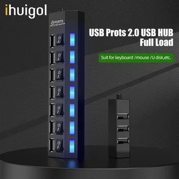 ihuigol USB HUB 4/7 Ports USB Multi Splitter High Speed Hab For PC Laptop Computer Accessories With ON/OFF Switchs LED Expanders
ihuigol USB HUB 4/7 Ports USB Multi Splitter High Speed Hab For PC Laptop Computer Accessories With ON/OFF Switchs LED Expanders