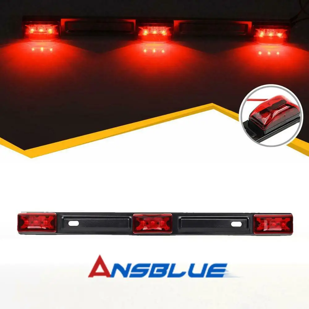 1PC Red / Amber Clearance BAR Side Marker Light 3 LED Lamp Strip Trailer Sealed Stainless Steel
1PC Red / Amber Clearance BAR Side Marker Light 3 LED Lamp Strip Trailer Sealed Stainless Steel