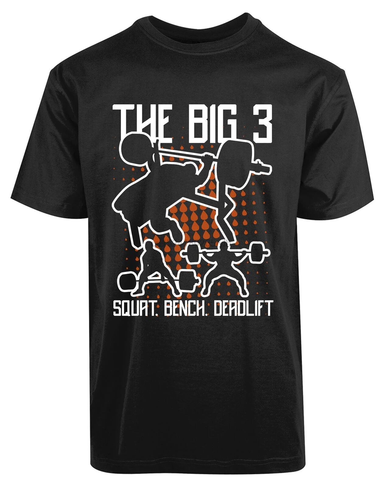 Новинка Мужская футболка The Big 3 Squat скамейка дэдлифт тренажерный зал смешной Юмор