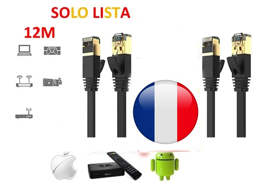 12M rj45 France android box support ip box with m3u smart tv enigma2 Linux PC Flowers IP cable HDMI m3u No app include
12M rj45 France android box support ip box with m3u smart tv enigma2 Linux PC Flowers IP cable HDMI m3u No app include