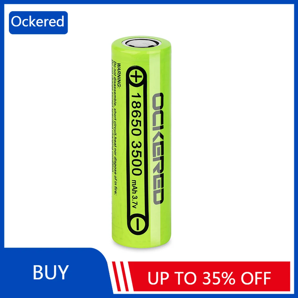 Литий-ионный аккумулятор Ockered 18650 3 7 в 3500 мА · ч высокая емкость для фонарика