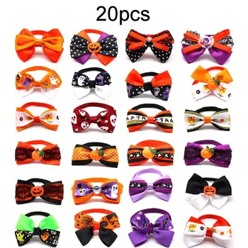 20 Pcs Halloween Elements Pet Bow Bell Collar Small Medium Dog Ties Neckties Bow 449C 
20 Pcs Halloween Elements Pet Bow Bell Collar Small Medium Dog Ties Neckties Bow 449C