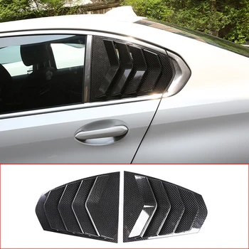 Car Interior Rear Door Window Triangle Shutters Cover Trim Accessories For BMW 3 Series G20 2019-2020