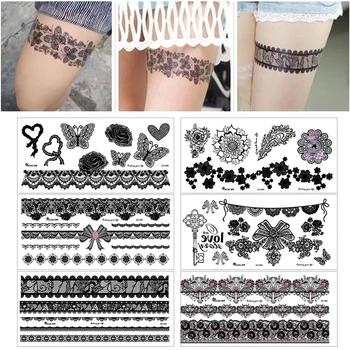 Fashion Women Girl Temporary Tattoo Sticker Black Lace Tattoo Stickers Full Flower Body Art Big Large Fake Tattoo Sticker TXTB1
Fashion Women Girl Temporary Tattoo Sticker Black Lace Tattoo Stickers Full Flower Body Art Big Large Fake Tattoo Sticker TXTB1
