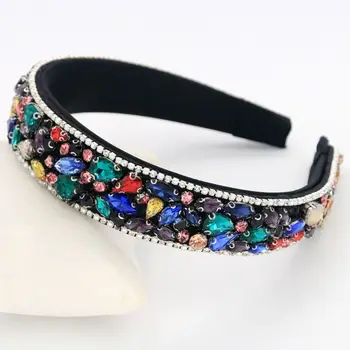 Vintage Baroque Hair Accessories Colorful Water Drop Rhinestone Wide Headband M6CD 
Vintage Baroque Hair Accessories Colorful Water Drop Rhinestone Wide Headband M6CD