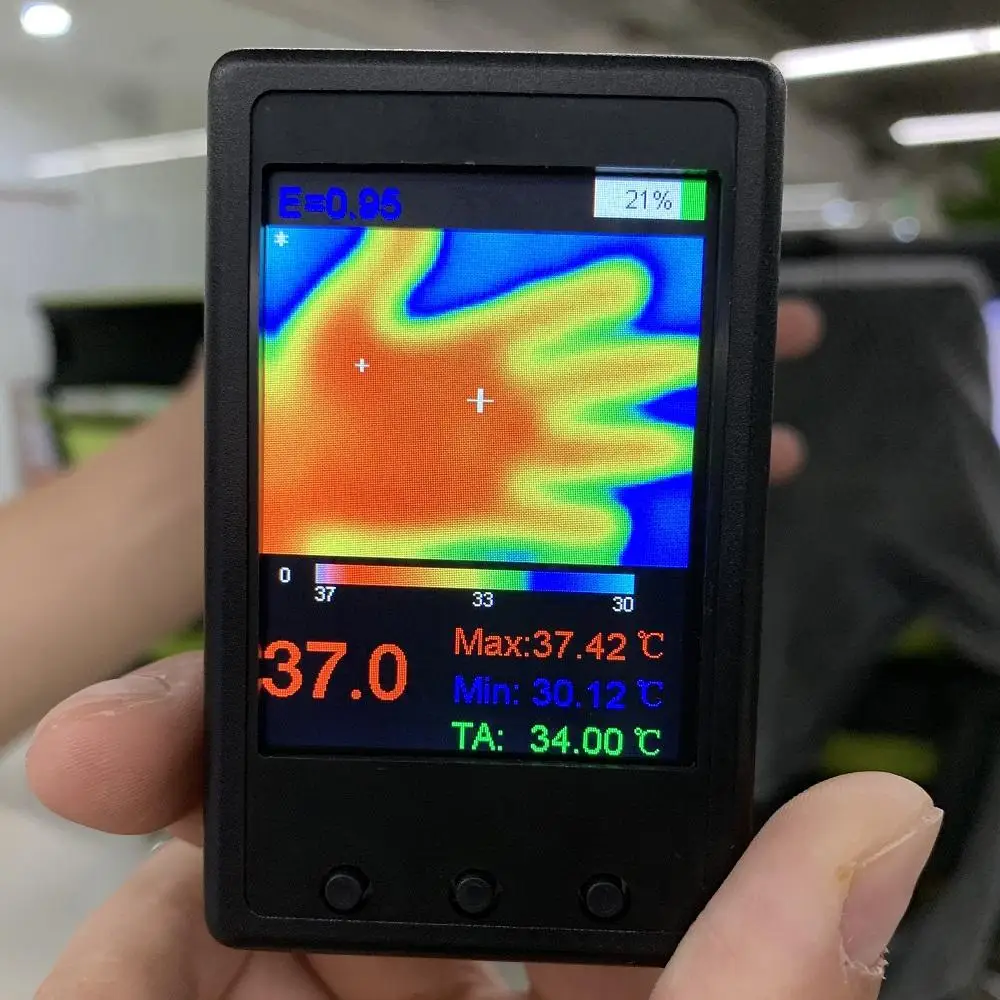 Handheld Protable HY-18 MLX90640 Handheld Non-Contact Thermograph Camera Infrared Temperature Sensor Digital Infrared Thermal
Handheld Protable HY-18 MLX90640 Handheld Non-Contact Thermograph Camera Infrared Temperature Sensor Digital Infrared Thermal