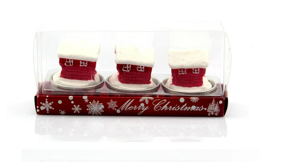 creative christmas candle santa claus snowman candlestick table