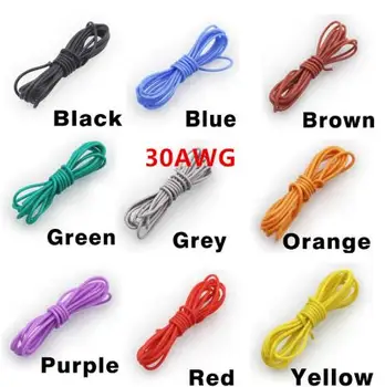 5m/lot 16.4ft 30 AWG Flexible Silicone Wire RC Cable 11/0.08TS Outer Diameter 1.2mm Electronic Wire Conductor DIY Electrical
5m/lot 16.4ft 30 AWG Flexible Silicone Wire RC Cable 11/0.08TS Outer Diameter 1.2mm Electronic Wire Conductor DIY Electrical