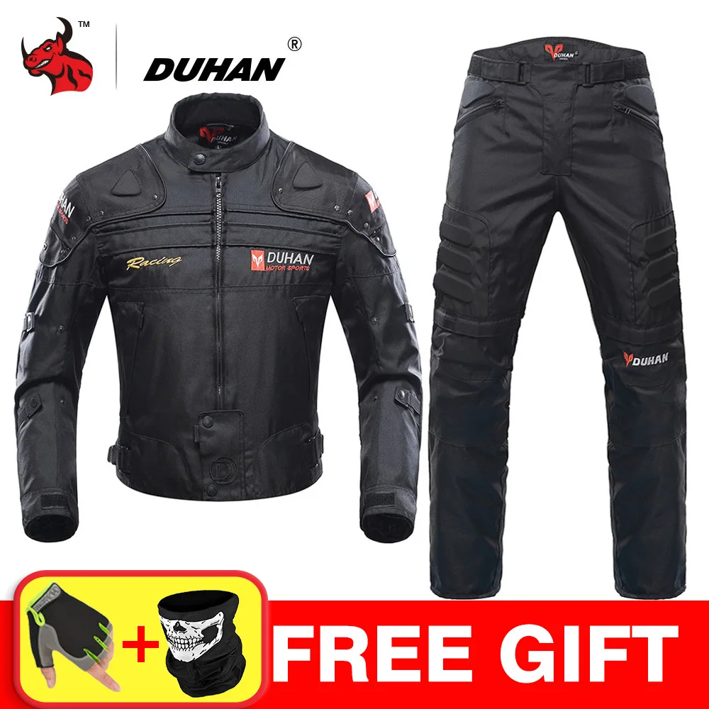 DUHAN Professional Men's Motorcycle Motocross Off-Road Racing Jacket Body Armor+ Riding Pants Clothing Set black blue red
DUHAN Professional Men's Motorcycle Motocross Off-Road Racing Jacket Body Armor+ Riding Pants Clothing Set black blue red