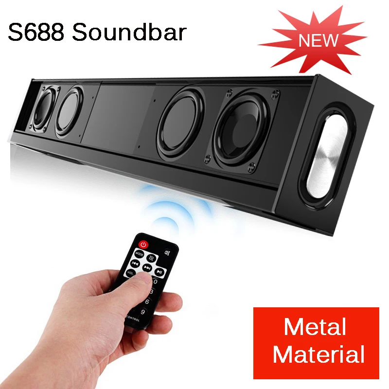 Rsionch High Quality New S688 Sound Blaster TV Desktop Bluetooth Speaker Bluetooth Audio Bluetooth Speaker Soundbar
Rsionch High Quality New S688 Sound Blaster TV Desktop Bluetooth Speaker Bluetooth Audio Bluetooth Speaker Soundbar