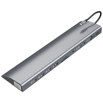 11 in 1 Type C Hub USB C3.0 Multi-Function Hub Type-C Docking Station HDMI HD Vga Hub
11 in 1 Type C Hub USB C3.0 Multi-Function Hub Type-C Docking Station HDMI HD Vga Hub