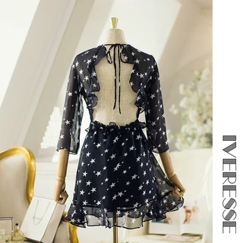 Backless Chiffon Summer Star Print Women Dress Ruffles Lace up Holiday Beach Short Mini Dress Sweet Elegant Sexy Black Vestidos
Backless Chiffon Summer Star Print Women Dress Ruffles Lace up Holiday Beach Short Mini Dress Sweet Elegant Sexy Black Vestidos