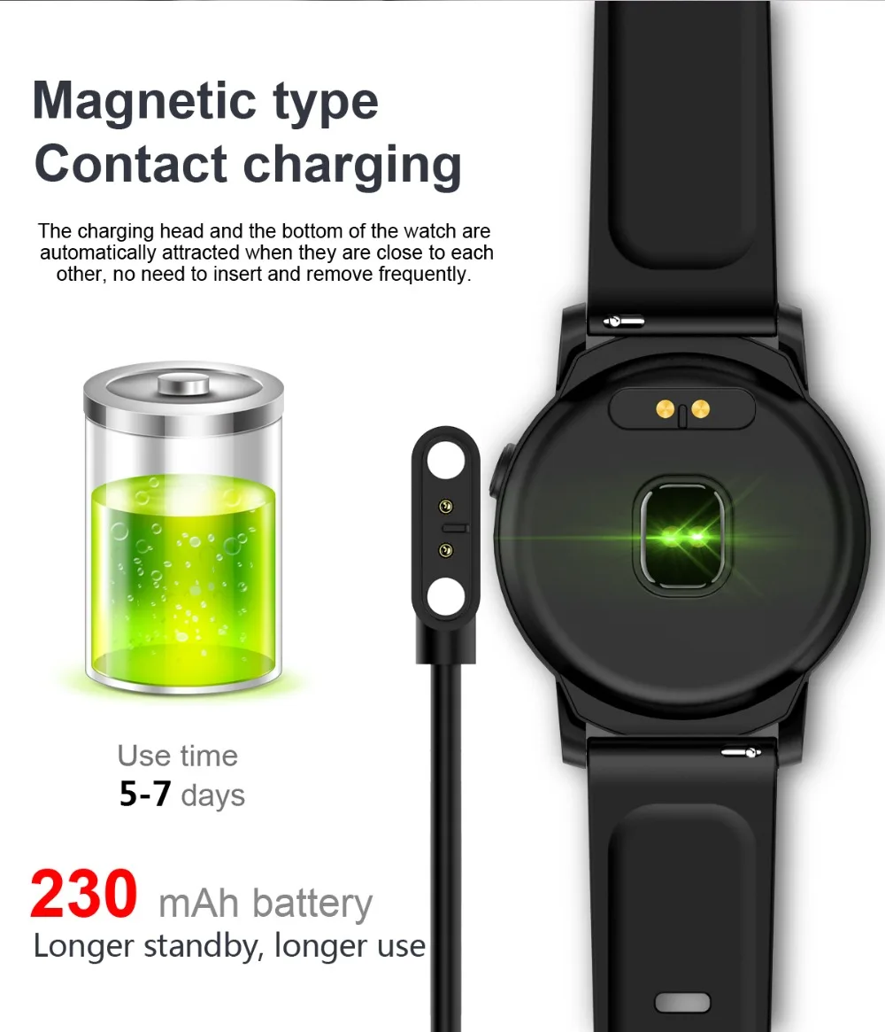 Men Smart Watch Women IP67 Waterproof Heart Rate Monitor Wristwatch Sport Pedometer Fitness Tracker Smartwatch for Android IOS   (16)