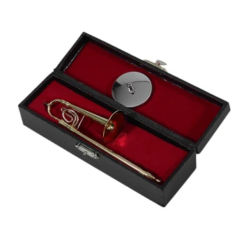 Creative Mini Trombone A Nice Gift For Child Surface Gold Lacquer Mini Trombone Model Musical Instrument Trombone New Arrival
Creative Mini Trombone A Nice Gift For Child Surface Gold Lacquer Mini Trombone Model Musical Instrument Trombone New Arrival