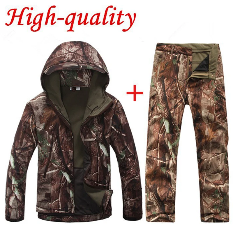 Tactical Waterproof Jacket Men Outdoor Hunting Camping Waterproof Camouflage Tactical Military Fleece Jacket Uniform Pants Suits
Tactical Waterproof Jacket Men Outdoor Hunting Camping Waterproof Camouflage Tactical Military Fleece Jacket Uniform Pants Suits