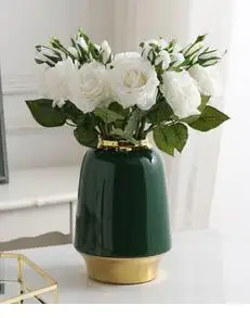 EUROPEAN CERAMIC VASE DECORATION GOLD GREEN VASE NORDIC LIVING ROOM FLOWER VASES FOR HOMES INSERTED ROSE LILY DECORATIVE FLOWER
EUROPEAN CERAMIC VASE DECORATION GOLD GREEN VASE NORDIC LIVING ROOM FLOWER VASES FOR HOMES INSERTED ROSE LILY DECORATIVE FLOWER