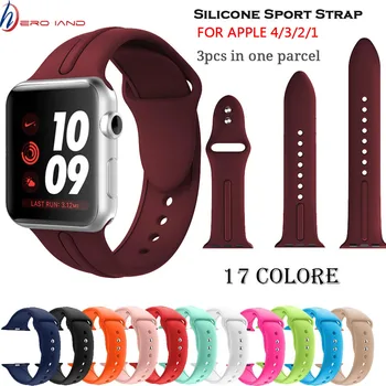 3pcs/set Band For Apple Watch Series 3 2 1 38MM 42MM Silicone Watch Band Replacement Sport Strap for iwatch series 4 40MM 44MM
3pcs/set Band For Apple Watch Series 3 2 1 38MM 42MM Silicone Watch Band Replacement Sport Strap for iwatch series 4 40MM 44MM