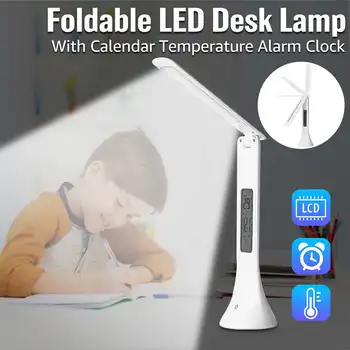 LED Desk Lamp Foldable Dimmable Touch Table Lamp with Calendar Temperature Alarm Clock table night lights kids Eye protection
LED Desk Lamp Foldable Dimmable Touch Table Lamp with Calendar Temperature Alarm Clock table night lights kids Eye protection