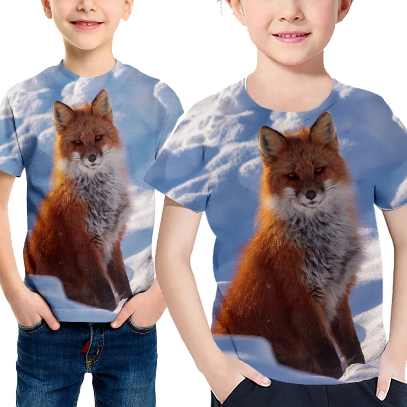 Baby Fashion tops Boy Girl Street wear T shirts Summer Child Casual Short sleeve cute fox Funny 3D Print Harajuku t-shirt Y602
Baby Fashion tops Boy Girl Street wear T shirts Summer Child Casual Short sleeve cute fox Funny 3D Print Harajuku t-shirt Y602