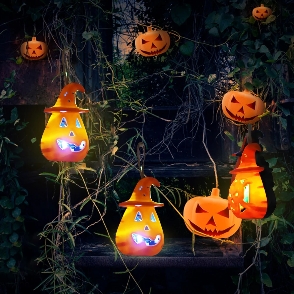 4PCS Halloween LED Pumpkin Light Colorful Flashing Horror Skull Light New Hooded Pumpkin Candle Light Holiday Party Decoration
4PCS Halloween LED Pumpkin Light Colorful Flashing Horror Skull Light New Hooded Pumpkin Candle Light Holiday Party Decoration