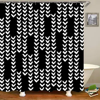 Shower Curtain Set with 12 Hooks Weave Medallion Print Polyester Waterproof Bathroom Fabric Floral Decor Simple Black and White 
Shower Curtain Set with 12 Hooks Weave Medallion Print Polyester Waterproof Bathroom Fabric Floral Decor Simple Black and White